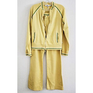 Tracksuit/Lounge-Vertigo Paris-String Tie Pants-Baseball Style Jacket-Gold-L/XL